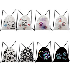 Drawstring Pocket Storage Bags Love Dogs Funny Backpacks High Travel