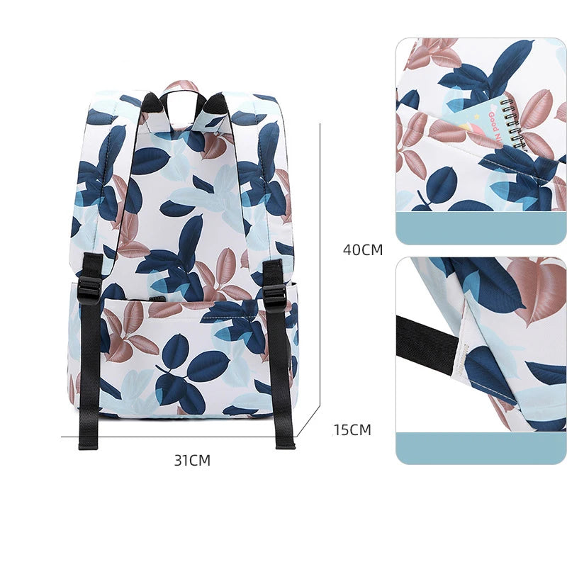School Female Backpack Printed Children School Bag for Teenager Girls Backpacks