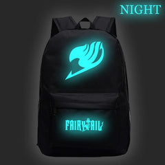 Fairy Tail Luminous Backpack School Bag Girls Boys Bookbags Women Travel