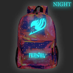Fairy Tail Luminous Backpack School Bag Girls Boys Bookbags Women Travel
