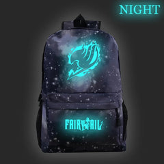 Fairy Tail Luminous Backpack School Bag Girls Boys Bookbags Women Travel