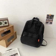 Canvas School Shoulder Bag for Student Large Capacity Backpack