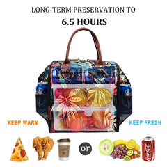 School Work Picnic Large Capacity Women Handbag Insulated Cooler Lunch Bag