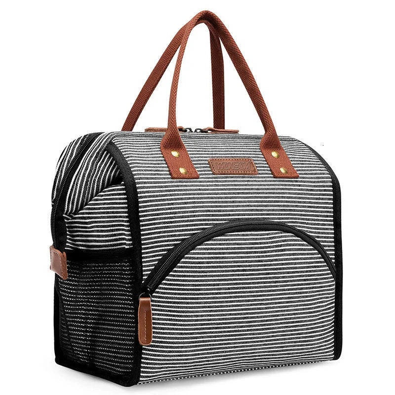School Work Picnic Large Capacity Women Handbag Insulated Cooler Lunch Bag