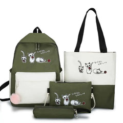 Student Backpacks for Girls Teenagers Female Bagpack Cartoon cat Backpacks