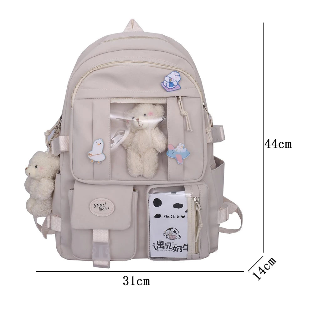 Teenage Girls Backpack Anti-theft Shoulder Bag Large Capacity Travel Bag