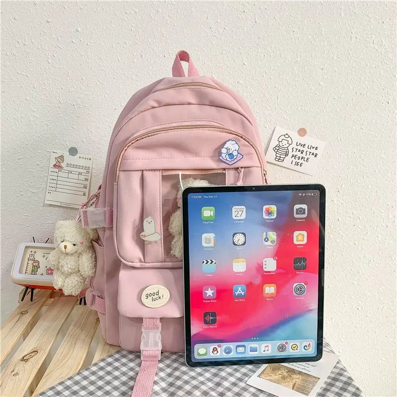 Teenage Girls Backpack Anti-theft Shoulder Bag Large Capacity Travel Bag