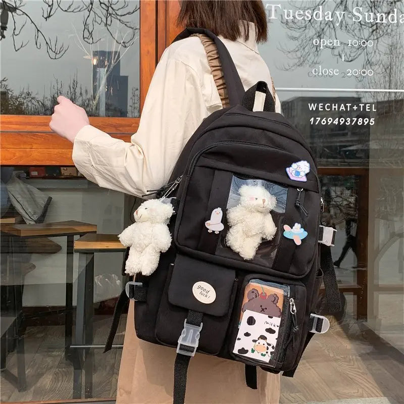 Teenage Girls Backpack Anti-theft Shoulder Bag Large Capacity Travel Bag