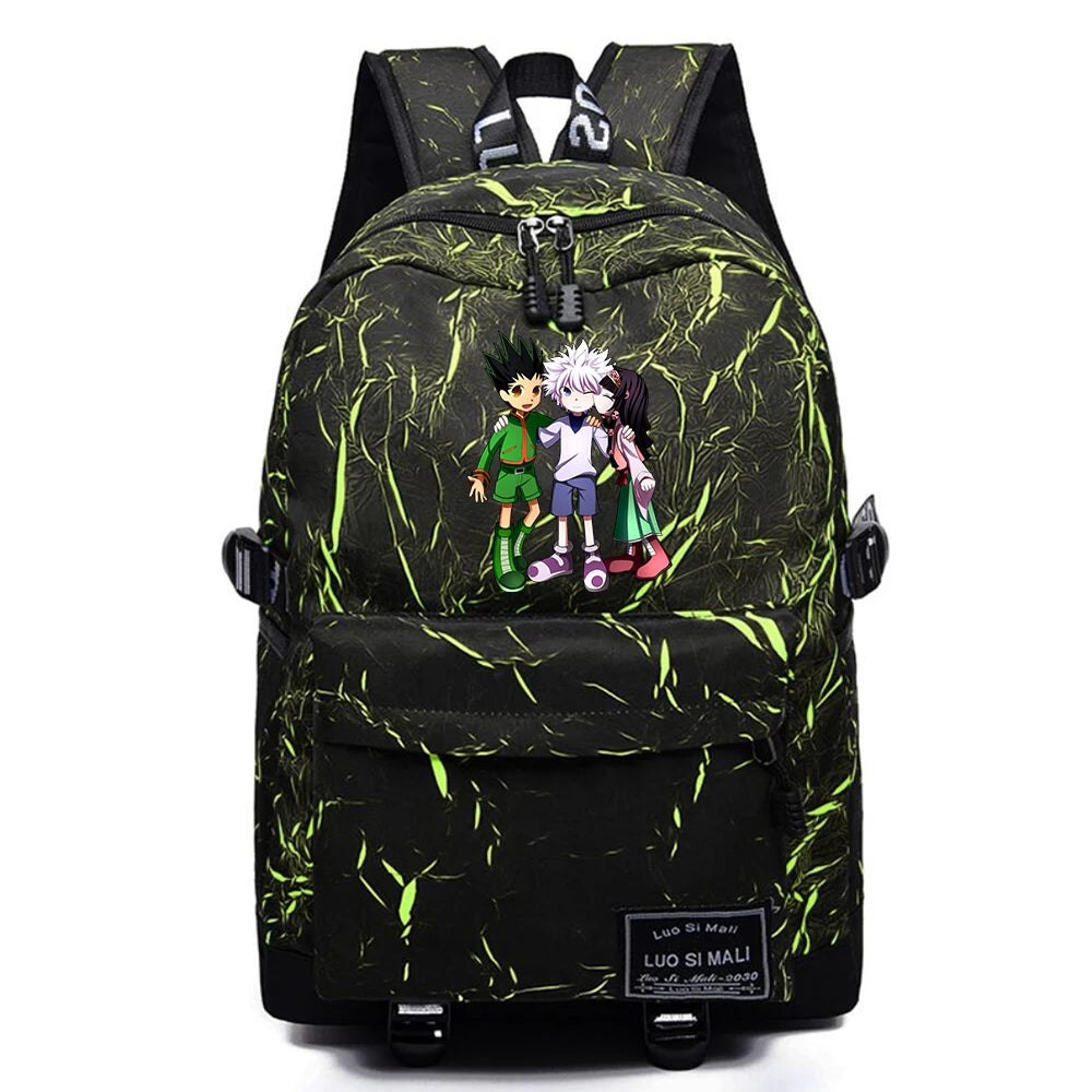Anime Hunter Hunter High Backpack Casual Teenger Unisex Student Packsack Mochila