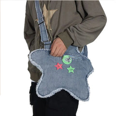 Denim Shoulder Bag Women Harajuku Handbags Casual Y2k Accessories