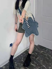 Denim Shoulder Bag Women Harajuku Handbags Casual Y2k Accessories