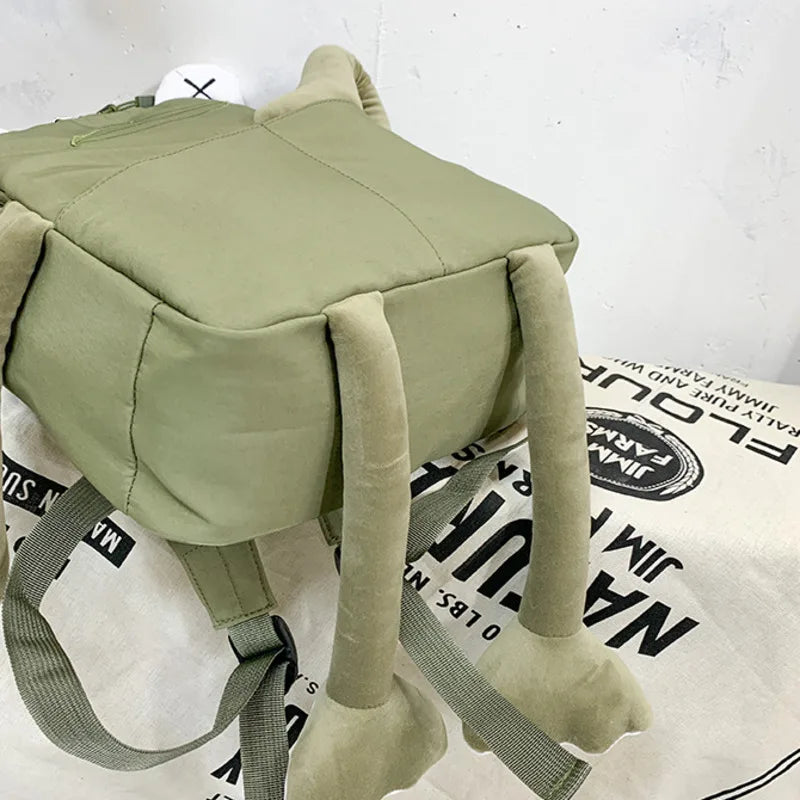 Ugly Frog Cartoon Backpack Student School Bag