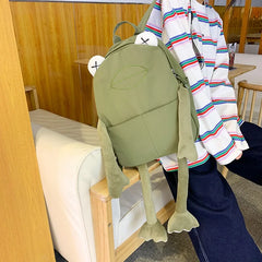 Ugly Frog Cartoon Backpack Student School Bag