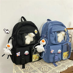 College Wind High School Bags Girls Backpack