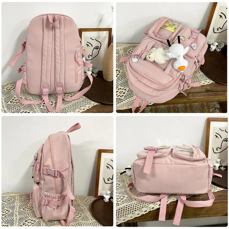 College Wind High School Bags Girls Backpack