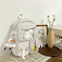 College Wind High School Bags Girls Backpack