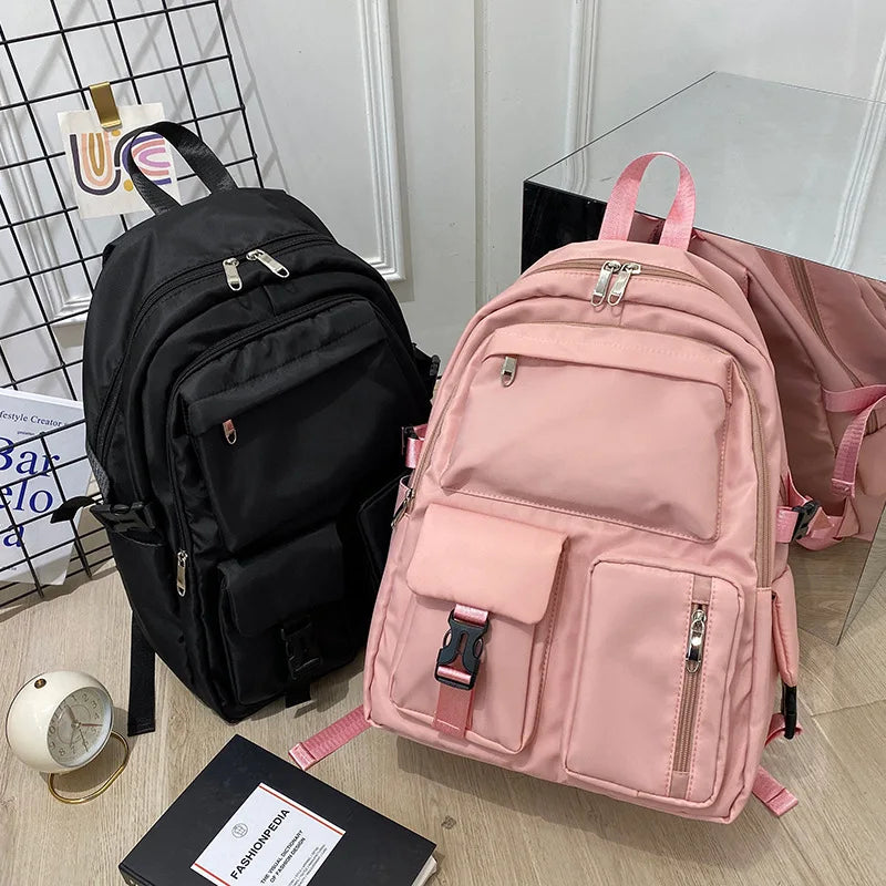 Schoolbag for Students Solid Light Backpacks for Men and Women