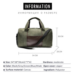 Scione Canvas Duffle Shoulder Bag for Travel, Men, Women