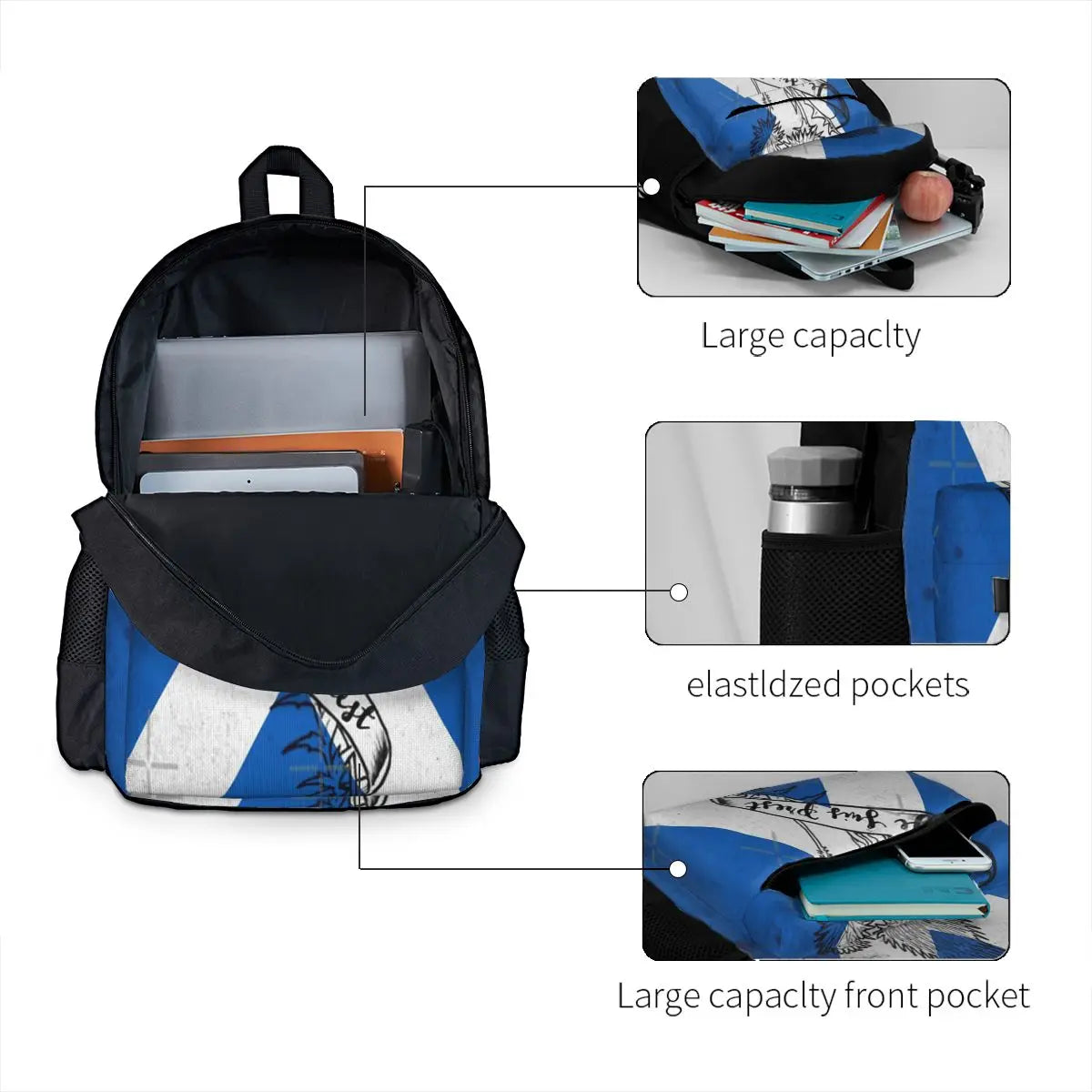 Scotland Flag Backpacks Men's and Women's School Bags