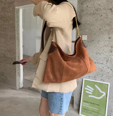 Large Capacity Leather Shoulder Bag Casual Top-handle Handbags