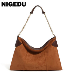 Large Capacity Leather Shoulder Bag Casual Top-handle Handbags