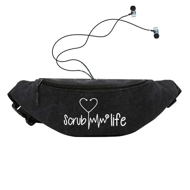 Scrub Life Waist Bag Fanny Pack Nurse Gift Hip Hop Pouch