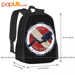 Caribbean Scuba Dive Backpack Gym Training Storage Bag