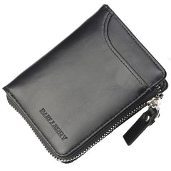 Seagloca Men PU Leather Zipper Wallet Purse Short Male Clutch