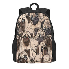 Portrait Backpacks Men's Women's Zipper School Bag