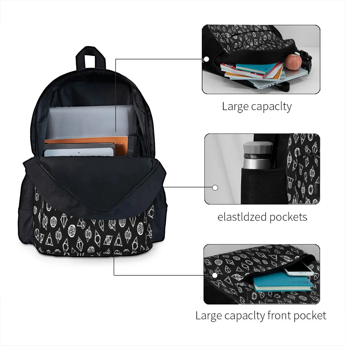 Seamless Shadowmarks Light Backpacks Men's Backpacks Bags For Women