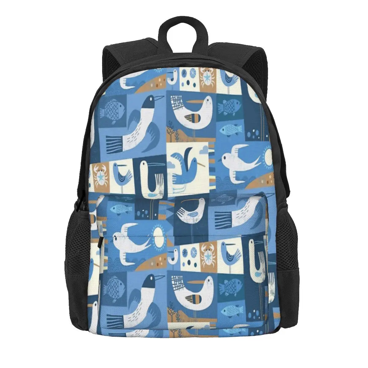 Seaside Backpacks Men's & Women's School Bags, Zipper Close