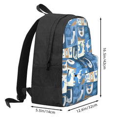 Seaside Backpacks Men's & Women's School Bags, Zipper Close