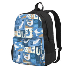 Seaside Backpacks Men's & Women's School Bags, Zipper Close