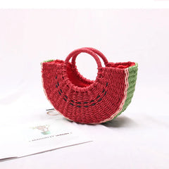 Seaside Vacation Beach Straw Watermelon Bag Female