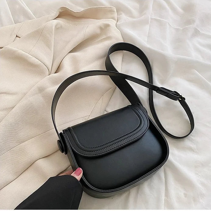 Semicircle Saddle Shoulder Crossbody Bags with Adjustable Wide Strap