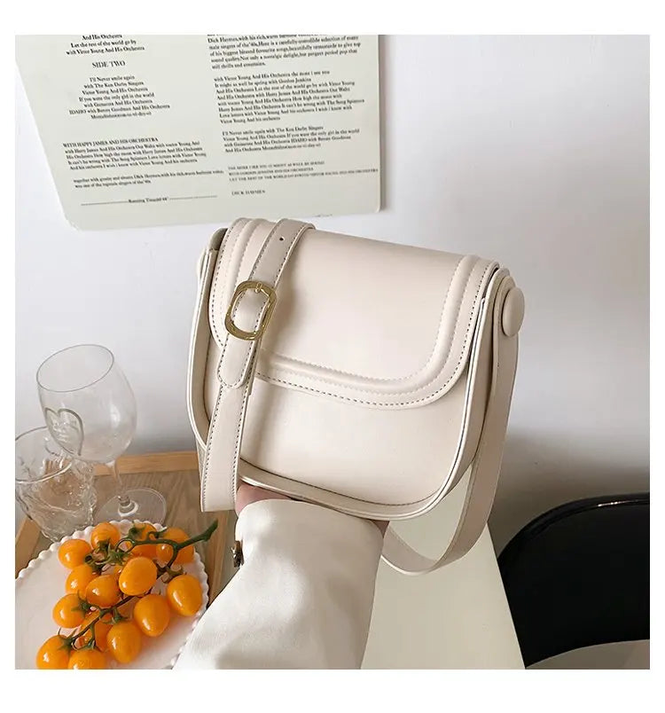 Semicircle Saddle Shoulder Crossbody Bags with Adjustable Wide Strap