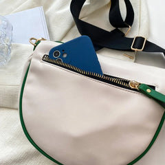 Semicircle Waist Bag Leather Commuter Fanny Pack Ladies Crossbody Chest Bag
