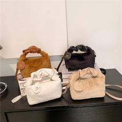 Senior Plush Handbag Female Autumn Winter Bag Small Cross-body Underarm Bag