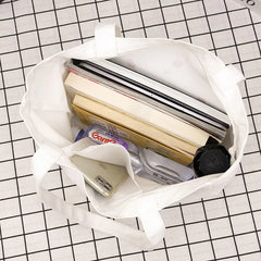 Harajuku Brother Canvas Bag Small Flower Large Capacity Shopping Bag