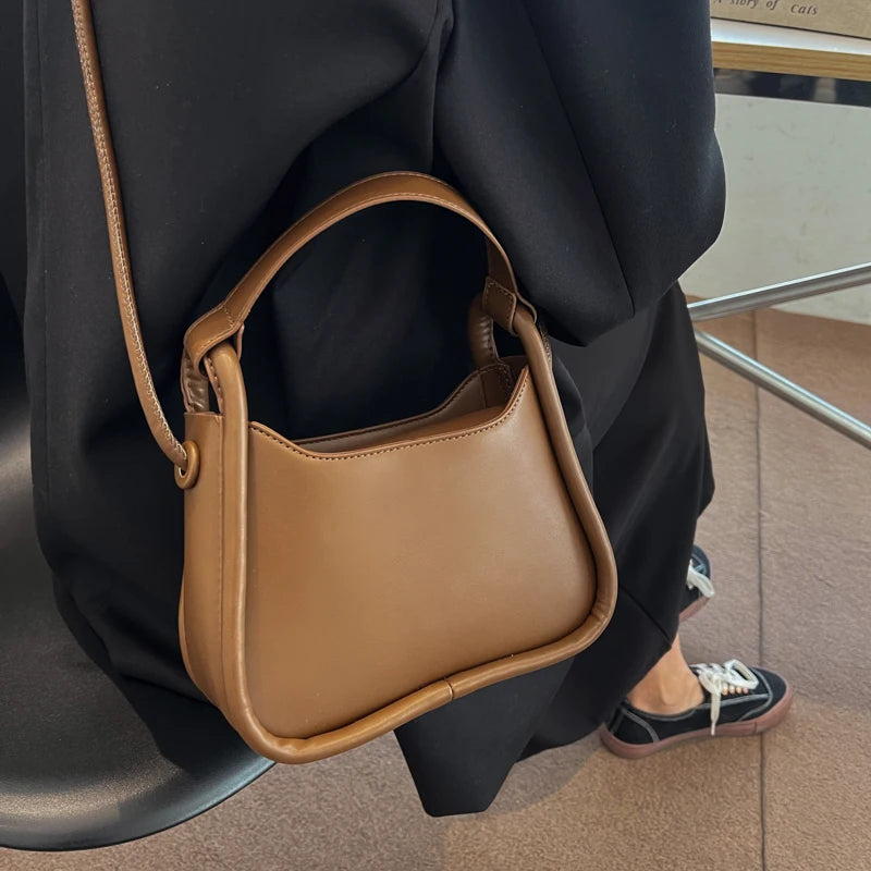 Texture Tote Bag for Women Portable Shoulder Messenger Bag