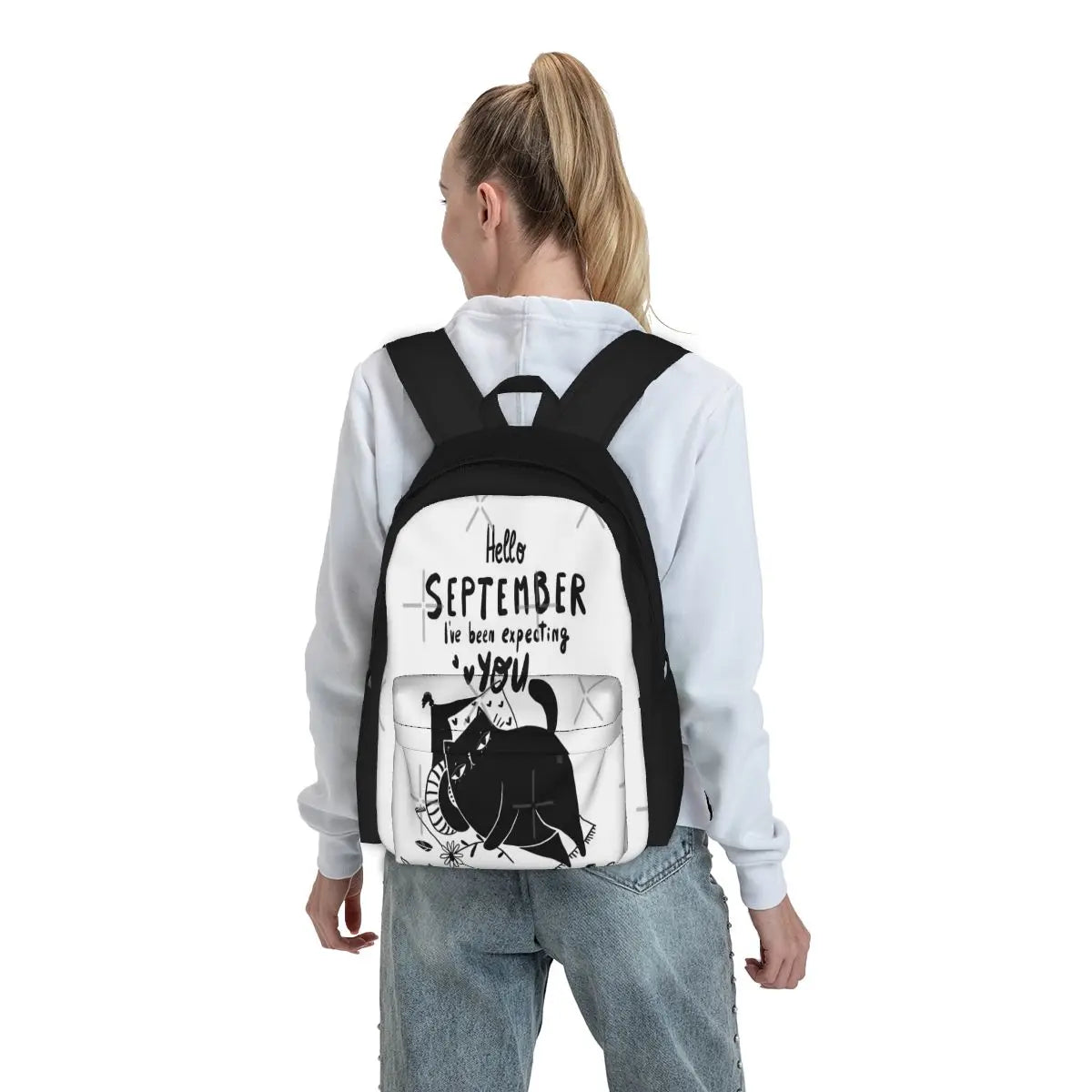 September Cat Backpacks Men's Backpacks Bags For Women