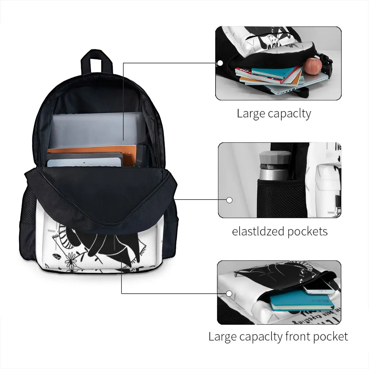 September Cat Backpacks Men's Backpacks Bags For Women