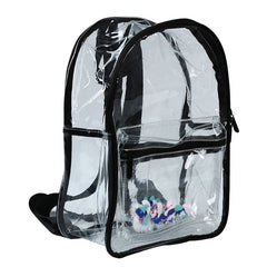 Sequin Bag Unisex Backpack Transparent PVC Female College Students Shoulder Bag