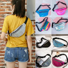 Sequin Glitter Waist Fanny Pack Belt Bum Bag Pouch Hip Purse