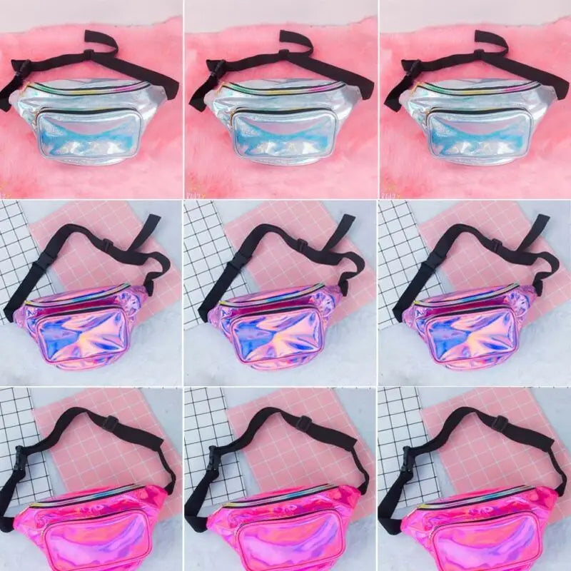Sequin Glitter Waist Fanny Pack Belt Bum Bag Pouch Hip Purse