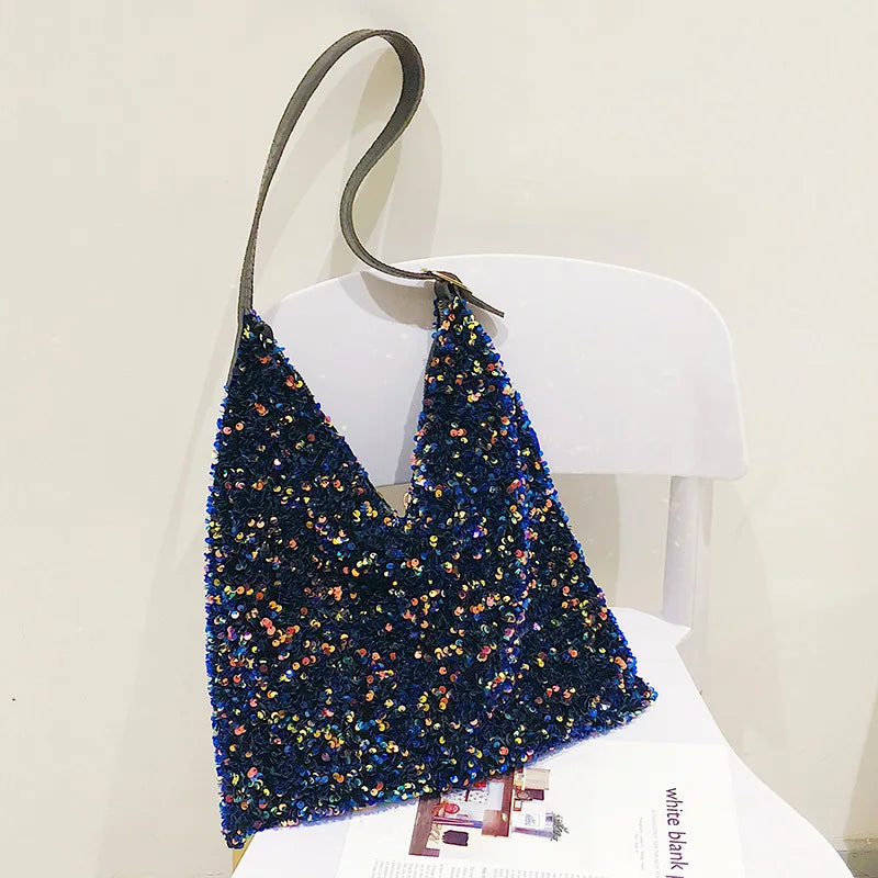 Sequin Handbag Shoulder Bags for Women Totes Female Shopping Bag