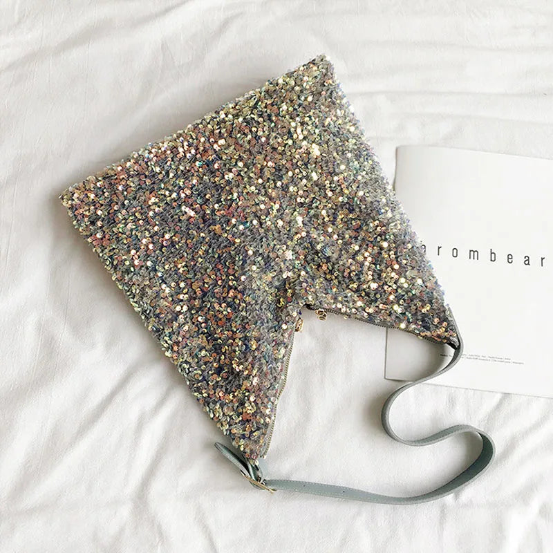 Sequin Handbag Shoulder Bags for Women Totes Female Shopping Bag