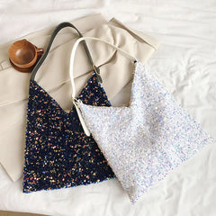 Sequin Handbag Shoulder Bags for Women Totes Female Shopping Bag
