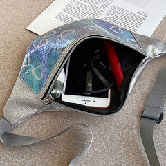 Sequin Waist Bag Glitter Fanny Pack Women`s Belt Bag