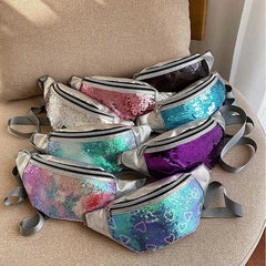 Sequin Waist Bag Glitter Fanny Pack Women`s Belt Bag